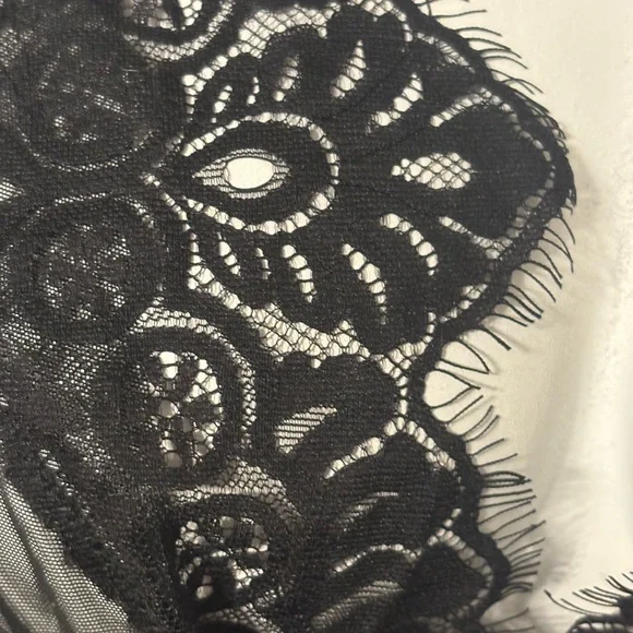 Frederick's of Hollywood Sheer Black Lace Robe Set NWT - Picture 4 of 8